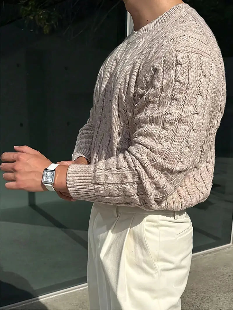 Mergim – Lässiger Strickpullover Mit Langen Ärmeln