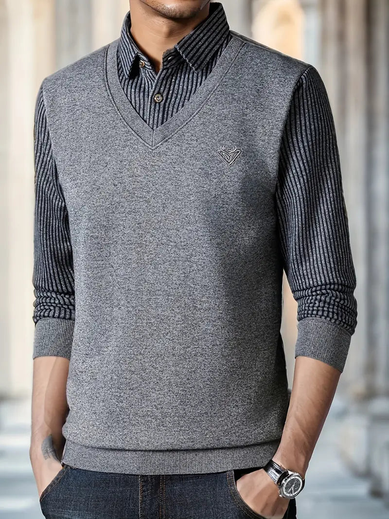 Leroy – Lässiger Langarm Strickpullover