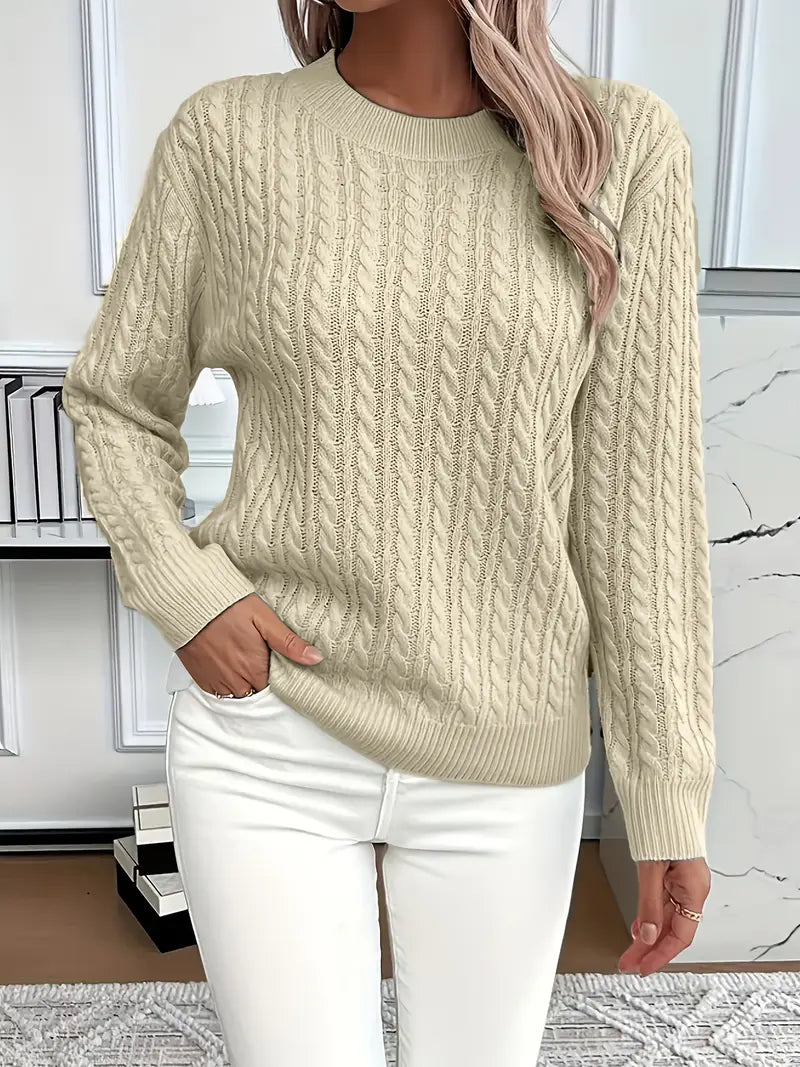 Quinisha – Strickpullover Mit Zopfmuster