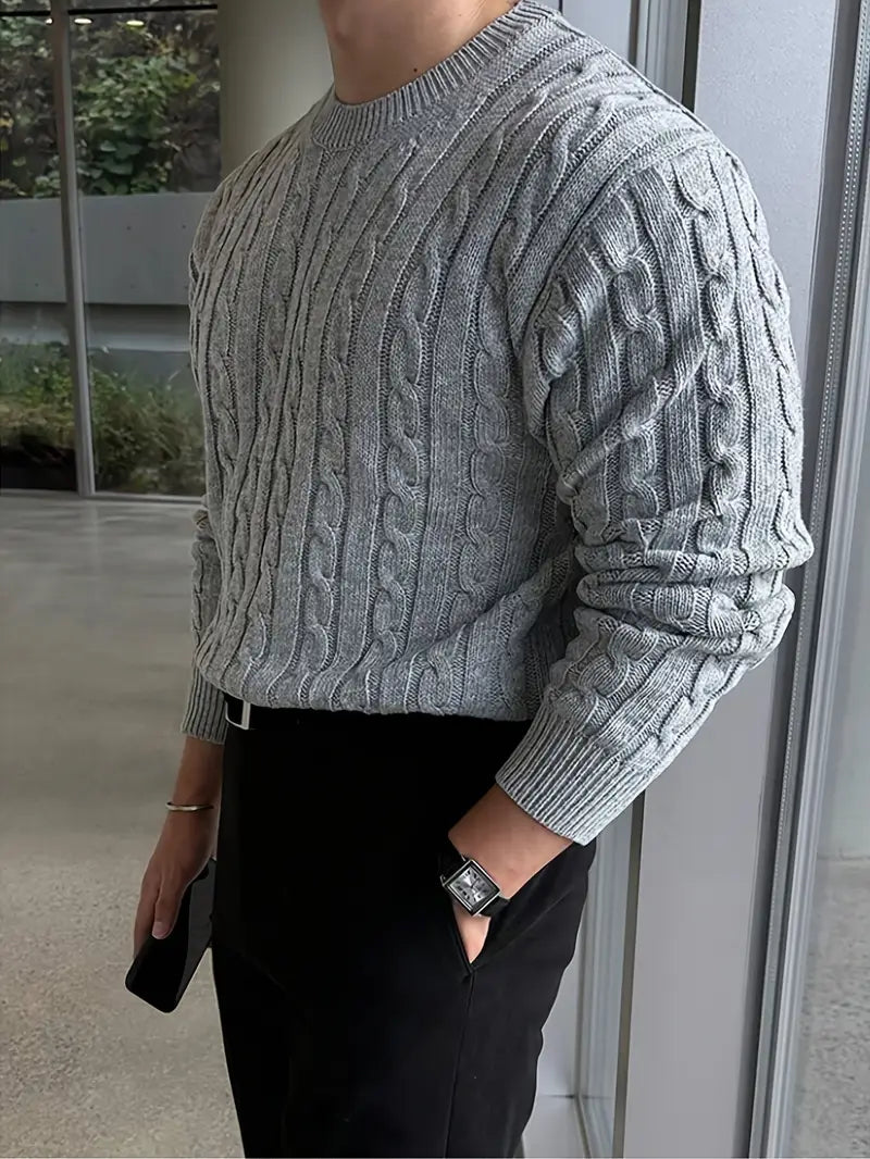 Mergim – Lässiger Strickpullover Mit Langen Ärmeln