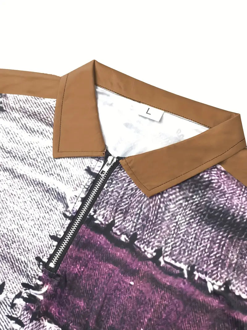 Zerem – Langarmhemd mit Farbblock und Reißverschluss