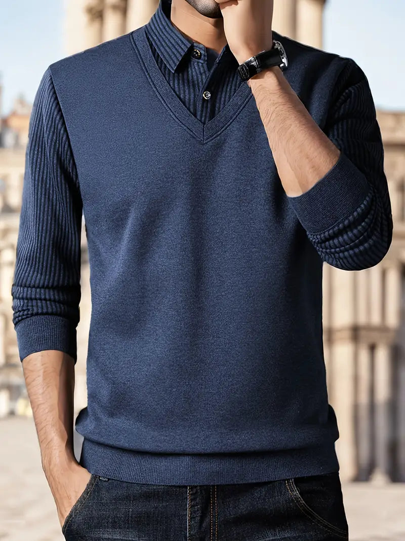 Leroy – Lässiger Langarm Strickpullover