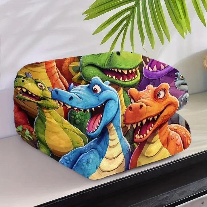 DinoSnuggle – Weiche, lustige Kuscheldecke mit Dinosauriern HD-Digitaldruck