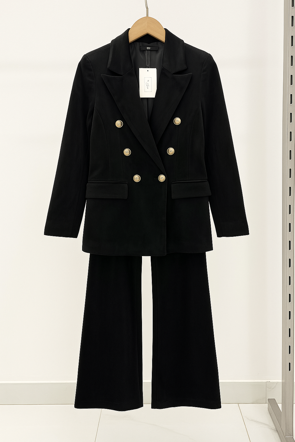 Dimitra – Samt Blazer Set Mit Doppelter Knopfleiste