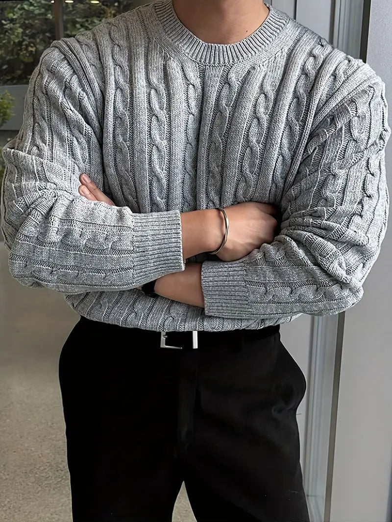 Mergim – Lässiger Strickpullover Mit Langen Ärmeln