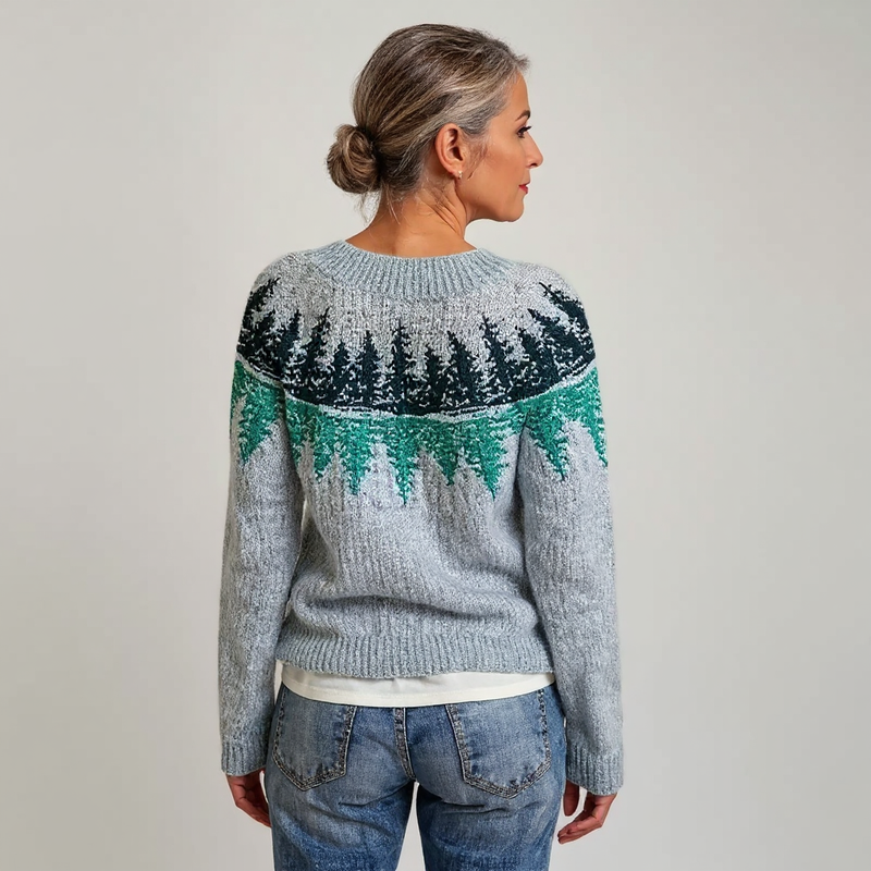 Anghileri - Klassischer Isländischer Strick Pullover Aus Wolle