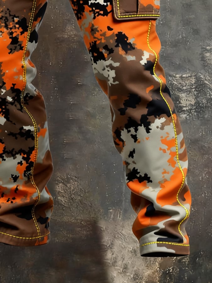 Bethell – Vintage Tarnung Hose Mit Mehreren Taschen