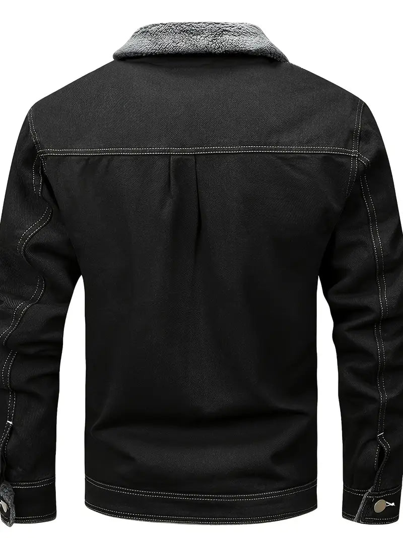 Geoffroy – Vintage Jeans Jacke Mit Fleece Futter