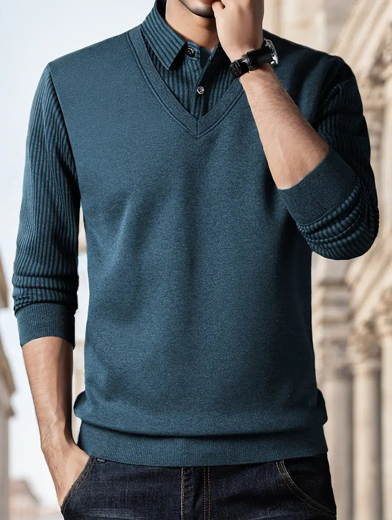 Leroy – Lässiger Langarm Strickpullover